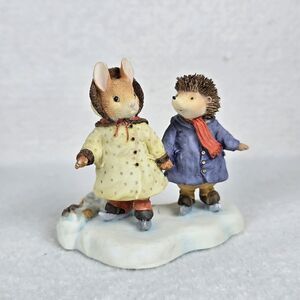 Villeroy & Boch Foxwood Tales 15 Katie and Willy Bunny Hedgehog Skating